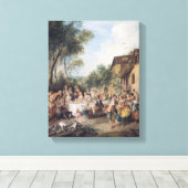 Hochzeitsfest im Dorf Leinwanddruck (Insitu (Holzboden))