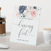 Hochzeitsfest in Blau und Rosa Sockelschild (In SItu)