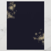 Hochzeitsfest in Navy Blue und Gold Flyer (Hinten)