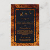 Hochzeitsfest mit wilder Schlange Begleitkarte (Vorderseite)