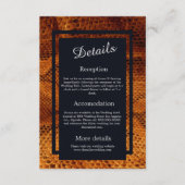 Hochzeitsfest mit wilder Schlange Begleitkarte (Vorderseite)