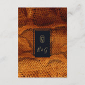 Hochzeitsfest mit wilder Schlange Begleitkarte (Rückseite)