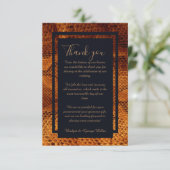 Hochzeitsfest mit wilder Schlange Dankeskarte (Stehend Vorderseite)