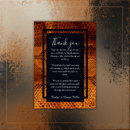 Hochzeitsfest mit wilder Schlange Dankeskarte