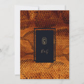 Hochzeitsfest mit wilder Schlange Einladung (Rückseite)