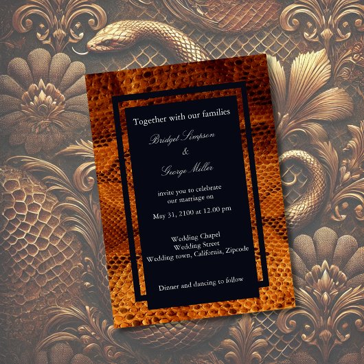 Hochzeitsfest mit wilder Schlange Einladung