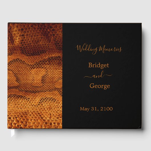 Hochzeitsfest mit wilder Schlange Gästebuch (Vorderseite)