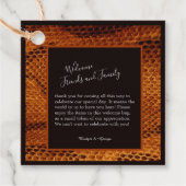 Hochzeitsfest mit wilder Schlange Geschenkanhänger (Vorderseite)