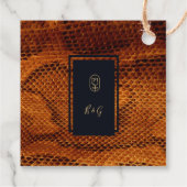 Hochzeitsfest mit wilder Schlange Geschenkanhänger (Rückseite)