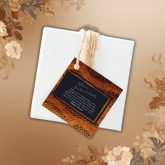 Hochzeitsfest mit wilder Schlange Geschenkanhänger