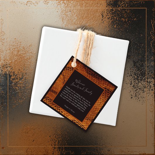 Hochzeitsfest mit wilder Schlange Geschenkanhänger