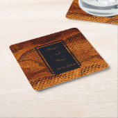 Hochzeitsfest mit wilder Schlange Rechteckiger Pappuntersetzer (angewinkelt)