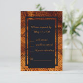 Hochzeitsfest mit wilder Schlange RSVP Karte (Stehend Vorderseite)