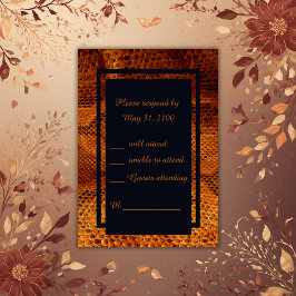 Hochzeitsfest mit wilder Schlange RSVP Karte