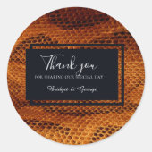 Hochzeitsfest mit wilder Schlange Runder Aufkleber (Vorderseite)