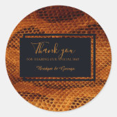 Hochzeitsfest mit wilder Schlange Runder Aufkleber (Vorderseite)