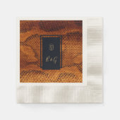 Hochzeitsfest mit wilder Schlange Serviette (Vorderseite)