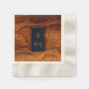 Hochzeitsfest mit wilder Schlange Serviette