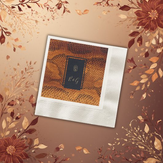 Hochzeitsfest mit wilder Schlange Serviette