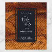 Hochzeitsfest mit wilder Schlange Weinetikett (Einzelnes Label)