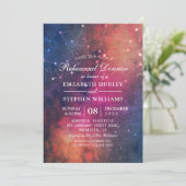 Hochzeitsfest Probe Galaxy Star Constellation Einladung (Stehend Vorderseite)