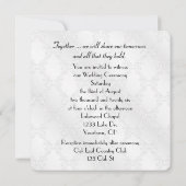 Hochzeitsfest Spaß auf Weiß Einladung (Rückseite)