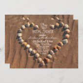 Hochzeitsfeste Muscheln Brautdusche Einladung (Vorne/Hinten)