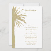Hochzeitsfeste Party Einladungen mit Palmen (Vorderseite)