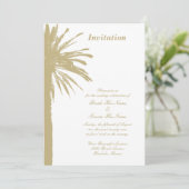 Hochzeitsfeste Party Einladungen mit Palmen (Stehend Vorderseite)