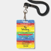 Hochzeitsfestspiele Rainbow Fun Ausweis (Front with Lanyard)