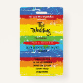 Hochzeitsfestspiele Rainbow Fun Ausweis (Vorderseite)