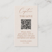 Hochzeitsfeststellung des Liebe-Fotos QR-Code Begleitkarte (Vorderseite)