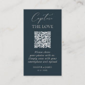 Hochzeitsfeststellung des Liebe-Fotos QR-Code Begleitkarte (Vorderseite)