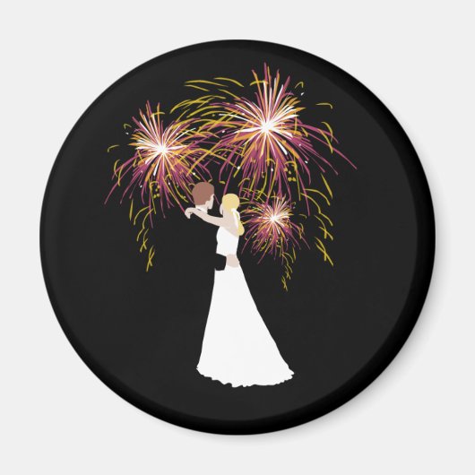 Hochzeitsfeuerwerk Magnet (Vorne)