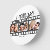 Hochzeitsfilm Hinzufügen von 3 Fotos Runde Wanduhr (Winkel)