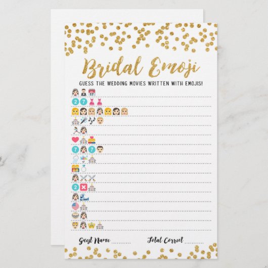 Hochzeitsfilme Emoji mit Answers-Brautparty (Vorne/Hinten)