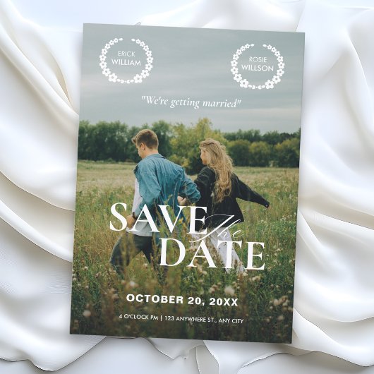 Hochzeitsfilmplakat save the date