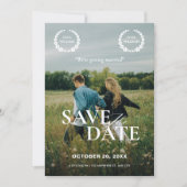 Hochzeitsfilmplakat save the date (Vorderseite)