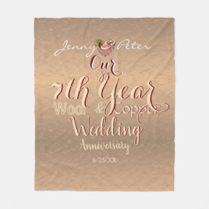 Hochzeitsfirma 7. Jahr Fleecedecke