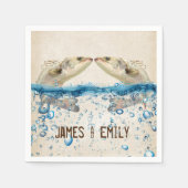 Hochzeitsfisch im Wasser Serviette (Vorderseite)