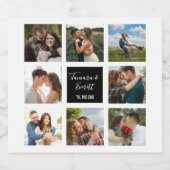 Hochzeitsflasche aus Foto schwarz-weiß Bierflaschenetikett (Einzelnes Label)