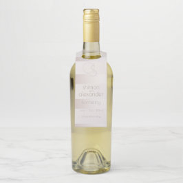 Hochzeitsflasche | Elegante Moderne Perle Flaschenanhänger