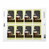 Hochzeitsflasche mit Pferd und Pony (Vorne)