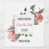 Hochzeitsflasche. Weinetikett (Einzelnes Label)