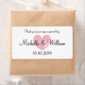 Hochzeitsflaschen mit niedlichem rosa Herz (Insitu)