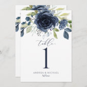 Hochzeitsflora der Tischnummern (Vorne/Hinten)