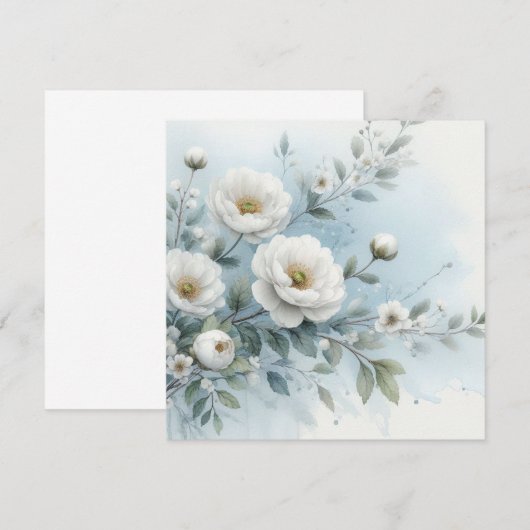 Hochzeitsflora Einladung (Vorne/Hinten)