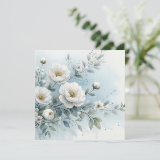 Hochzeitsflora Einladung (Stehend Vorderseite)