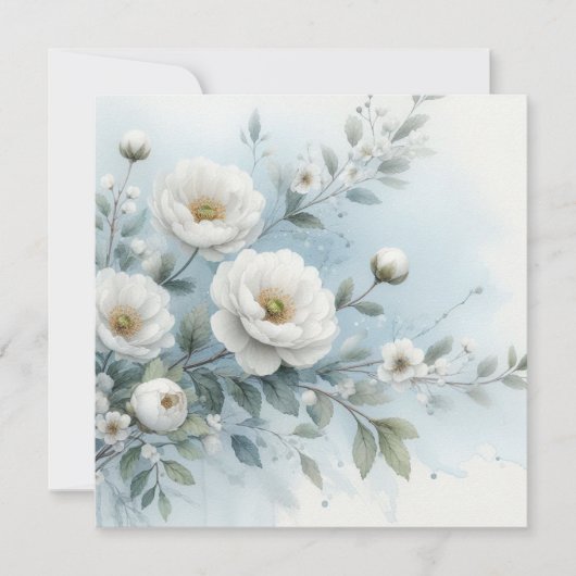 Hochzeitsflora Einladung (Vorderseite)