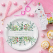 Hochzeitsflora Elegante Weinkultur Pappteller (Party)